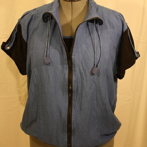 Vintage Zip Short Sleeve Shirt - Picture 1 of 7
